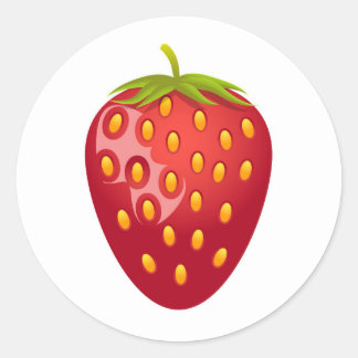 Sticker Rond Fraise