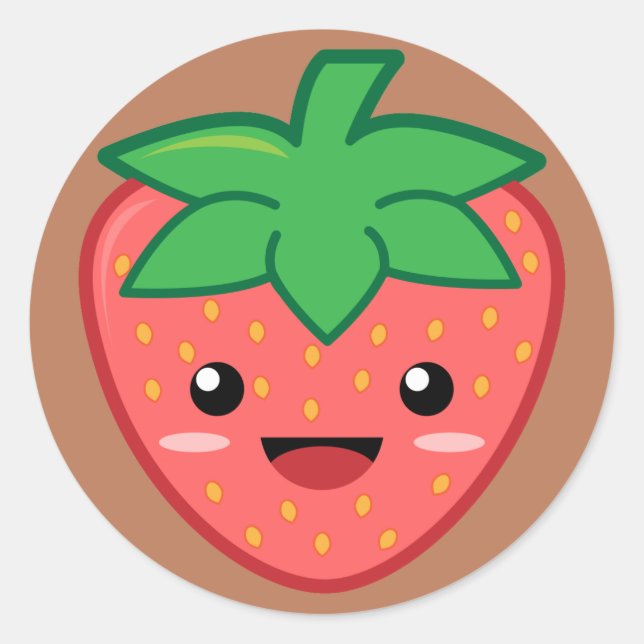 Sticker Rond Fraise (Devant)