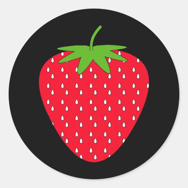 Sticker Rond Fraise rouge (Devant)