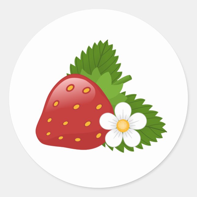 Sticker Rond Fraise sucrée (Devant)