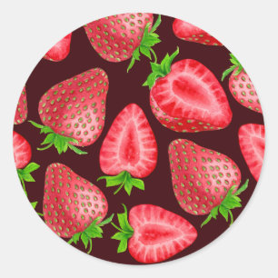 Sticker Rond Fraises