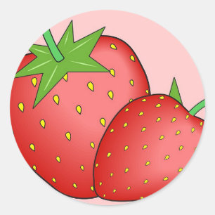 Sticker Rond Fraises