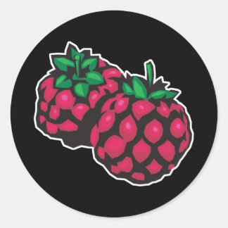 Sticker Rond framboise