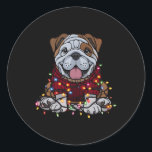 Sticker Rond Français Bulldog Christmas Jote Père Noël Pet Pour<br><div class="desc">Français Bulldog Christmas mignon Père Noël animal de compagnie pour Amoureux des animaux 1</div>