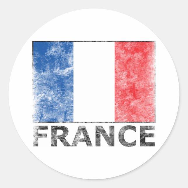 Sticker Rond France vintage (Devant)