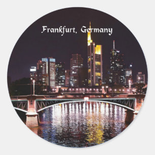 Sticker Rond Francfort, Allemagne, photo de la ville