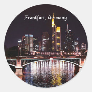 Sticker Rond Francfort, Allemagne, photo de la ville