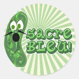 Sticker Rond Francois le concombre audacieux