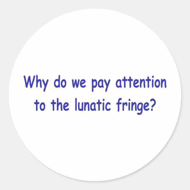 Sticker Rond Frange lunatique (Devant)