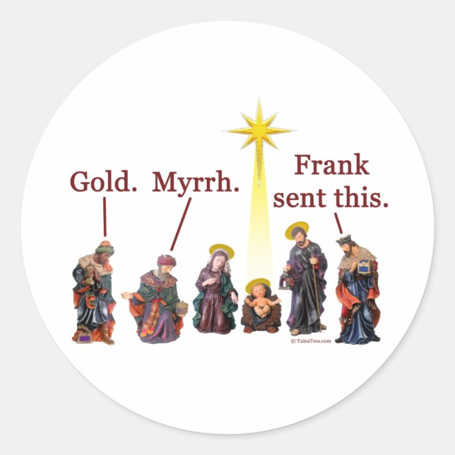 Sticker Rond Frank L'A Envoyé (Devant)