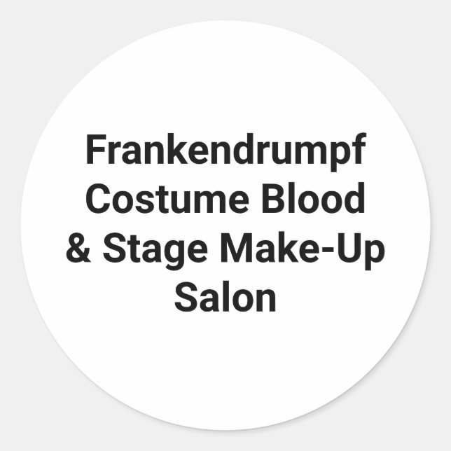 Sticker Rond Frankendrumpf Costume Blood Hankamer Artjunkhaus (Devant)