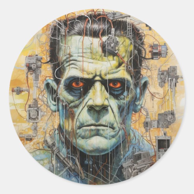 Sticker Rond Frankenstei (Devant)