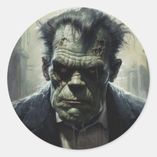 Sticker Rond Frankenstein