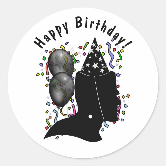 Sticker Rond Frankenstein Birthday (Devant)