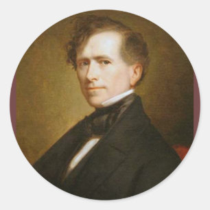 Sticker Rond Franklin Pierce 14e Président