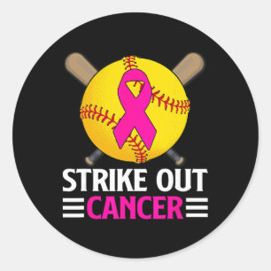 Sticker Rond Frapper Contre le Cancer du Sein Sensibilisation R