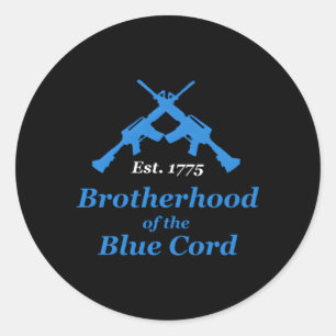 Sticker Rond Fraternité De La Corde Bleue Style Infanterie