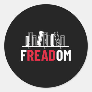 Sticker Rond Freadom I Lire Livres Interdits Livres Interdits S