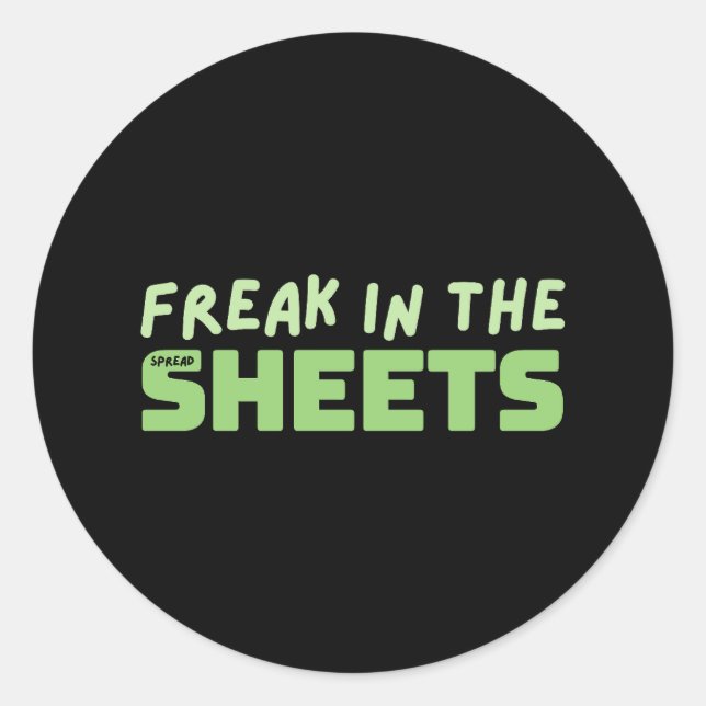 Sticker Rond Freak dans les feuilles de calcul classique collan (Devant)