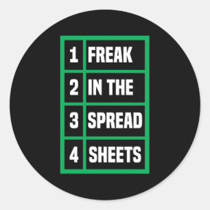 Sticker Rond Freak Dans Les Tableaux De Calcul Excel Feuille Of
