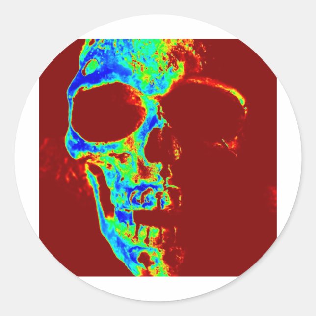 Sticker Rond Freddy au néon (Devant)