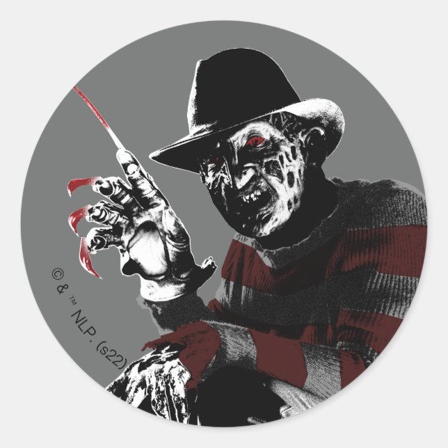 Sticker Rond Freddy contre Jason | Freddy Seeing Red (Devant)