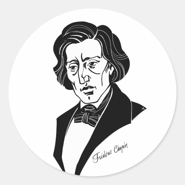 Sticker Rond Frederic Chopin (Devant)