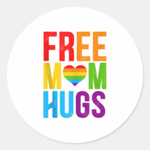 Sticker Rond Free Mom Hugs LGBT Mois Débardeur