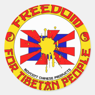 Sticker Rond free tibet