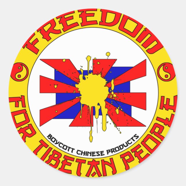 Sticker Rond free tibet (Devant)
