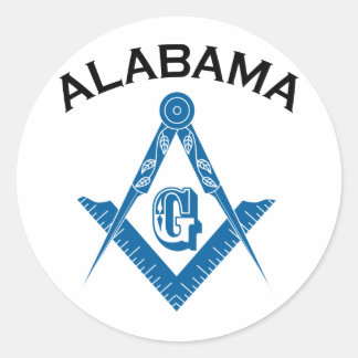 Sticker Rond Freemason de l'Alabama