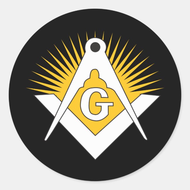 Sticker Rond Freemasonry symbol (Devant)