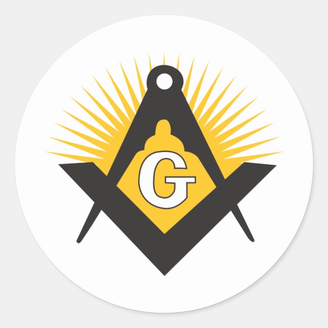 Sticker Rond Freemasonry symbol (Devant)