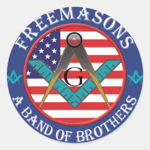 Sticker Rond Freemasons - Band of Brothers