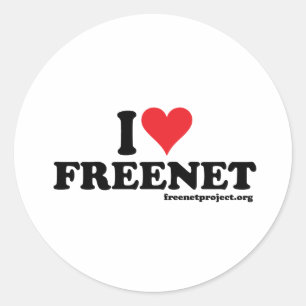 Sticker Rond Freenet de coeur
