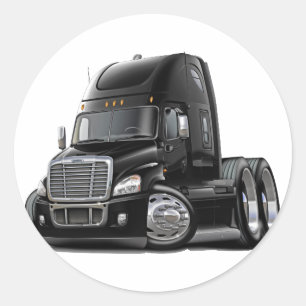 Sticker Rond Freightliner Cascadia Black Truck