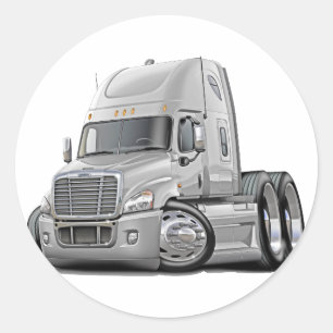 Sticker Rond Freightliner Cascadia White Truck