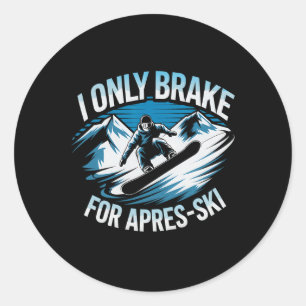 Sticker Rond Frein Seulement Pour Ski Snowboard Hiver Snowb