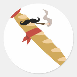 Sticker Rond French Baguette