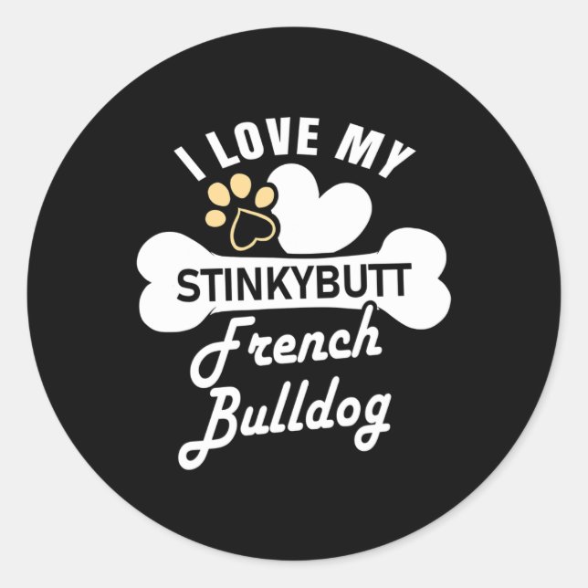 Sticker Rond - French Bulldog (Devant)