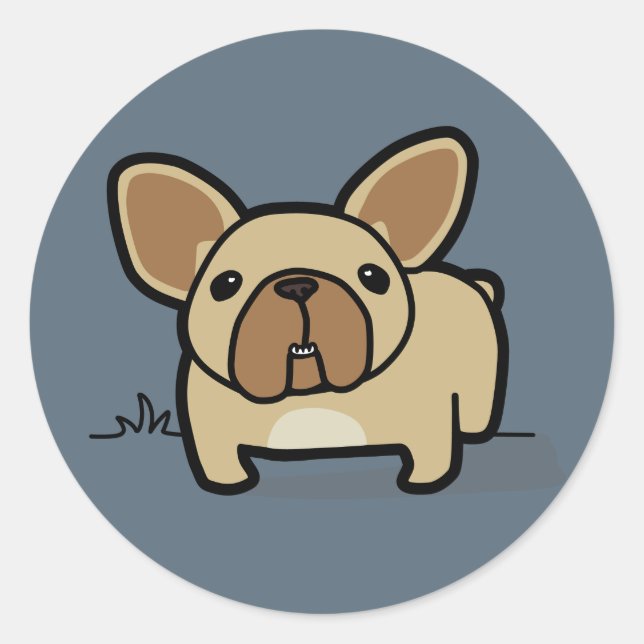Sticker Rond Frenchie (Devant)