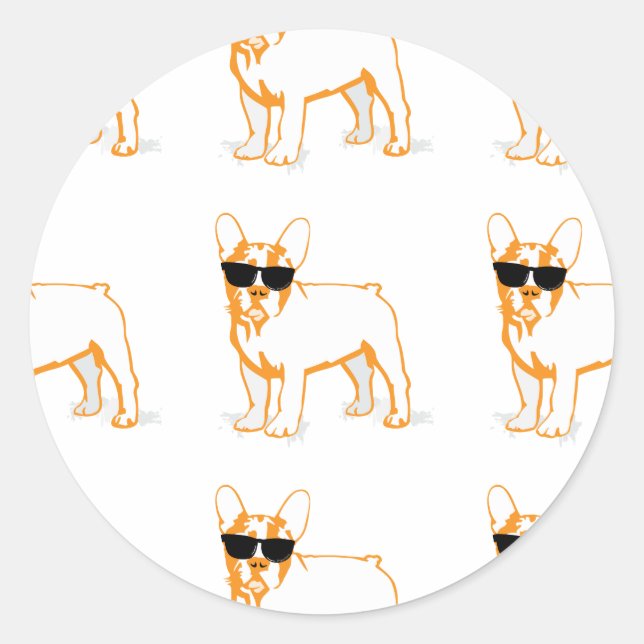 Sticker Rond Frenchie Howlelu (Devant)