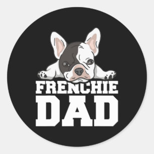 Sticker Rond Frenchie Papa Cite Pour Ton Père Français