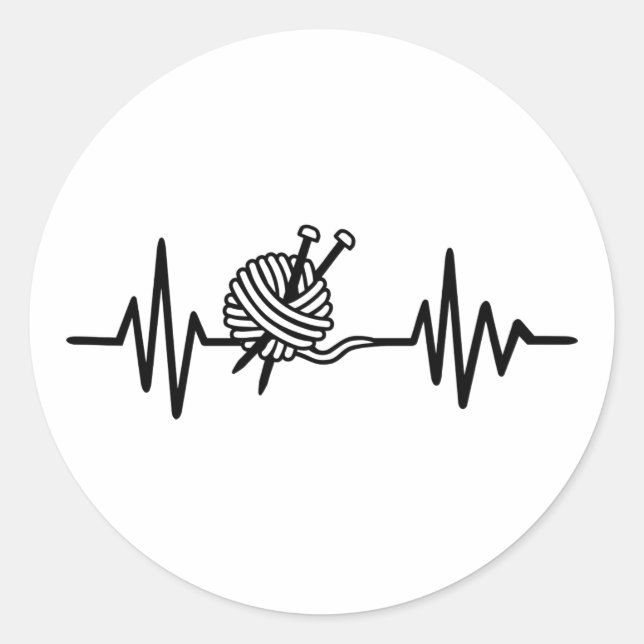 Sticker Rond Fréquence tricot (Devant)
