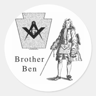 Sticker Rond Frère Ben Franklin
