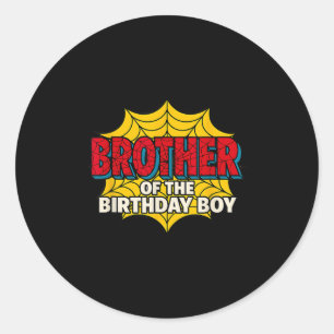 Sticker Rond Frère cadet du garçon qui fête son anniversaire Th