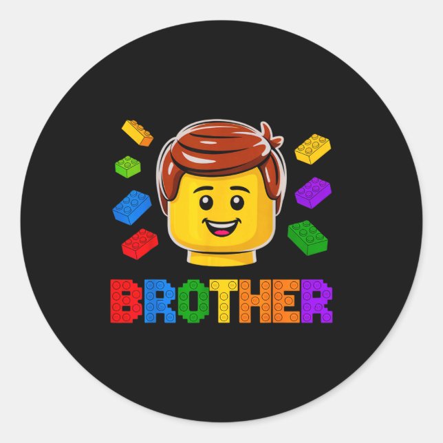 Sticker Rond Frère de la famille Maître Constructeur Bâtiment B (Devant)