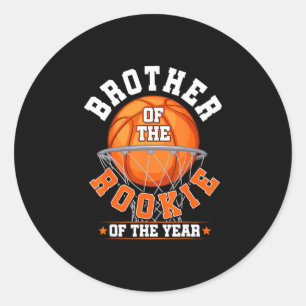 Sticker Rond Frère de Rookie 1er anniversaire Sketll Fête de fa