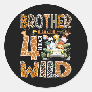 Sticker Rond Frère des quatre 4e anniversaire du Zoo Safari sau