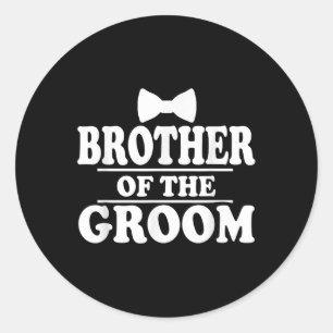 Sticker Rond Frère Du Mariage Groom Bachelor Party Drôle